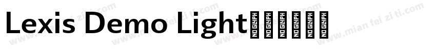 Lexis Demo Light字体转换